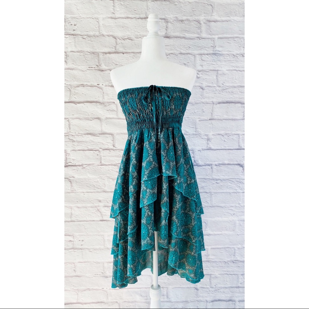 BOHO | FLORAL STRAPLESS DRESS